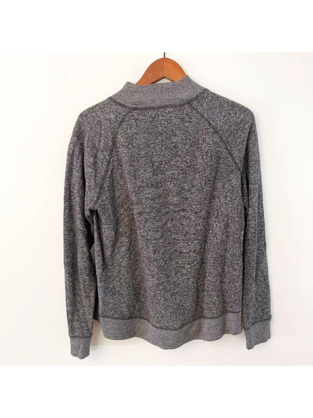 Theory Mock Neck Cotton Pullover, Size Medium
